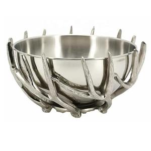 ชามเสิร์ฟพร้อมเขากวางอลูมิเนียมหรูหราเหมาะสำหรับสลัดผลไม้ถั่วผลไม้เหมาะสำหรับโต๊ะอาหารและตกแต่งห้องครัวในโรงแรม - Product Image 1