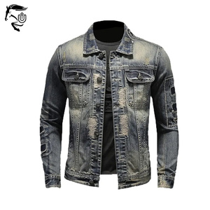 2025 Street Style Casual Denim Jacket Custom OEM Blue Jean Coat con decoración de botones al por mayor para hombres y mujeres para invierno - Product Image 3