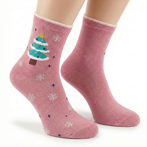 Calzini Termici Natalizi Super Confortevoli per Uso Quotidiano, Taglia Unica, Morbidi ed Elastici con Motivo a Fiocchi, Confezione Monouso Calda - Product Image 6