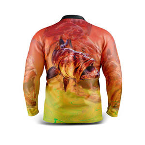 Camisa de Pesca Personalizada Sublimada de Manga Larga, Tallas Grandes, con 3 Botones y Cierre, Conjunto de Jersey de Pesca Impermeable, Cortavientos, Transpirable y Anti-UV - Product Image 6