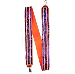 Sangle de sac brodée de perles de rocaille haut de gamme, look artistique pour le jour du match, colorée, thème sportif - Product Image 4