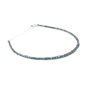 Blue Diamond <b>Bracelet</b> 1.5-2.5 MM Faceted Quartz Beaded <b>Bracelet</b> Bohemia Style <b>Boho</b> Christian Jewelry Gift - Product Image 3