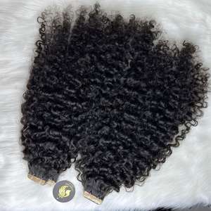 Cinta rizada birmana en extensión de Cabello 100% extensiones de cabello humano natural virgen vietnamita - Product Image 5