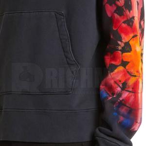 Nouveaux sweats à capuche pour hommes avec impression sur le bras, design tendance, couleur noire, poids lourd, sweats à capuche pour hommes, vente en gros personnalisée, streetwear pour hommes - Product Image 5
