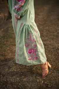 Vestido de verano de manga corta con bordado, bohemio - Product Image 3