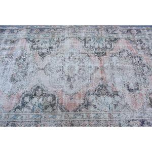 Tapis turc vintage, tapis de 4,6x8 pieds (140x245 cm), tapis oriental en laine rouge - Product Image 5