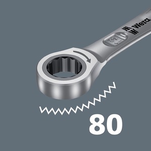 Llave de Trinquete de Boca Abierta Wera Joker de 17 mm, Longitud de 225 mm, Reversible, 15 Anillos, Blanca - Product Image 6