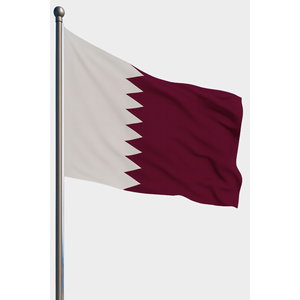 Drapeau extérieur du Qatar, impression numérique, taille 3x5 pieds, mât en aluminium, matériaux polyester et soie pour affichage - Product Image 1