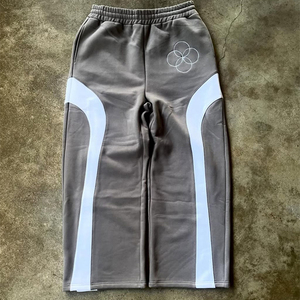 Pantalon de jogging décontracté pour homme, style ample à jambe large, taille élastique, léger, rayé, coupe droite ou incurvée, personnalisable OEM 2025 - Product Image 6