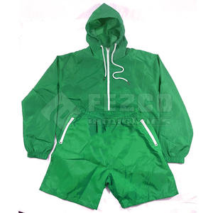 Chándal de nailon y poliéster con retazos de colores para hombre personalizado de la mejor calidad, conjunto de chaqueta y pantalones cortos con cremallera para hombre - Product Image 4