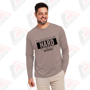 เสื้อยืดผ้าฝ้ายแขนยาวของผู้ชายมรดกเป็นมิตรกับสิ่งแวดล้อมผ้าเดนิมผ้าลูกฟูก - Product Image 1