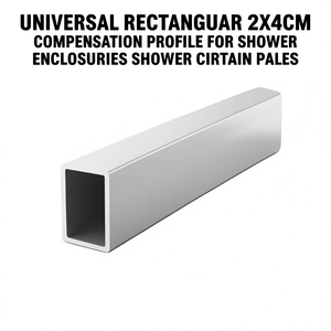 Perfil de Compensación Rectangular Universal de 2x4cm para Mamparas de Ducha y Cortinas de Ducha - Product Image 2