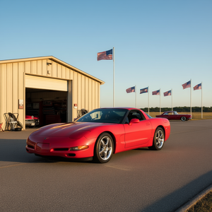 T-shirt Promozionale con Emblema Auto d'Epoca Classica 1997-2004 C5 Muscle Car e Design Iconico - Product Image 3