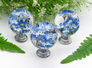 Bouton en résine Design fleur bleue pour armoires tiroirs et portes poignée décorative élégante pour la décoration intérieure et l'utilisation de meubles élégants - Product Image 2