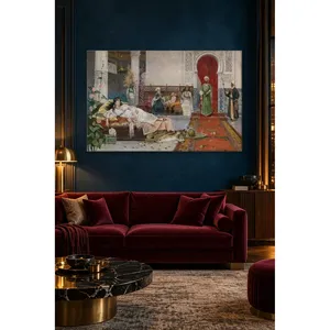 Fida Gimenez Martin, femme allongée dans la salle du harem, impression sur toile - Product Image 1
