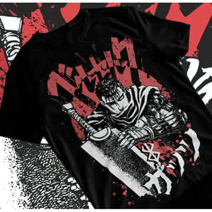 T-shirt Oversize Berserk Manga Fitness en Jersey 100% Coton 300g, Longueur Longue, Imprimé - Product Image 4