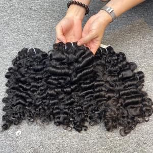 Extensions de cheveux vierges vietnamiens, cheveux humains bruts, tissage double trame à la machine, toutes couleurs, teintables, 100g, provenant du Vietnam, bouclés birmans - Product Image 4