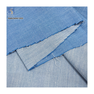 Haute qualité 32*32 3oz 65% <span class=keywords><strong>coton</strong></span> 33% Polyester 2% <span class=keywords><strong>élasthanne</strong></span> matériel Denim <span class=keywords><strong>tissu</strong></span> uni tissé Stretch Denim <span class=keywords><strong>tissu</strong></span> - Product Image 3