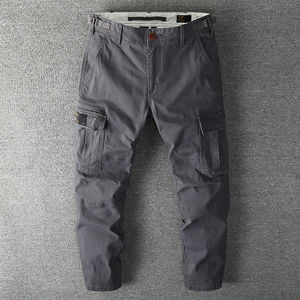 2025 pantalones de algodón de talla grande para hombre, monos multibolsillos a la moda, transpirables - Product Image 3