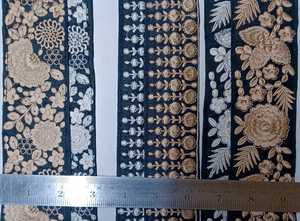 Fleurs sur mesure brodées en or et blanc broderie de couleur dans la conception de fleurs à des fins diverses dans différentes tailles - Product Image 6