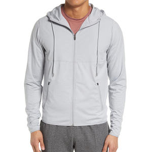 เสื้อฮู้ดสองชั้นของผู้ชายมีซิปปิดและมีกระเป๋าด้านในมีฮู้ดแฟชั่นสำหรับผู้ชายทรงเรียวทันสมัย - Product Image 4