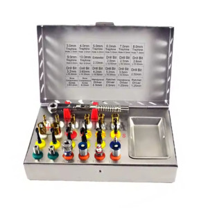 Kit de brocas para implantes dentales, 25 uds., kit de brocas universales para implantes dentales básicos para colocación de implantes por amrid quirúrgico - Product Image 1