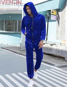 Conjunto de chándal de terciopelo de alta calidad unisex ropa de calle de invierno transpirable OEM personalizado impreso listo para enviar - Product Image 3