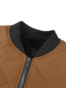 Veste matelassée décontractée OEM pour hommes, manteau chaud d'hiver en tissu de toile de haute qualité personnalisé, style High Street - Product Image 4