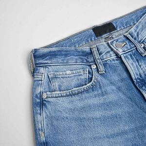 Pantalons en jean pour hommes, streetwear personnalisé à bas prix, broderie solide, coton de haute qualité, lavage léger, ample, grande taille - Product Image 4