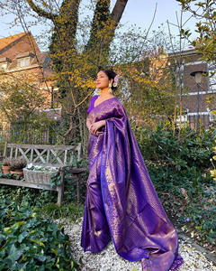 Vente chaude mariage Festival porter mariée Banarasi doux soie Saree fournisseur indien disponible au prix de gros dernier Saree - Product Image 3