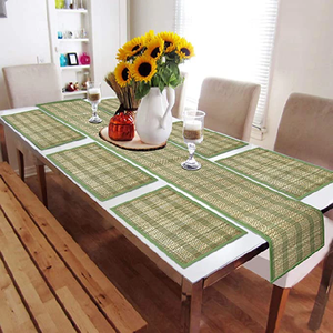 Dessous de verre en toile de Jute, 100% coton biologique, vente en gros, absorbants, double couche, facile à nettoyer, tapis de Table rectangulaires - Product Image 5