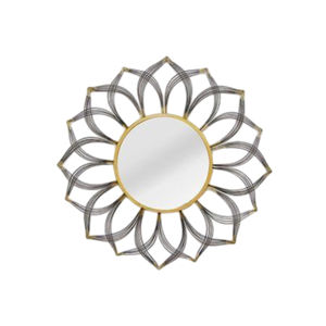 Modern Design Quality Metal <b>Wall</b> <b>Mirror</b> Creative Lotus Pattern for Living Room Bedroom Bathroom - Product Image 1