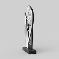 Trophée en acrylique poli durable d'excellence, reconnaissance des employés, gravure personnalisée, impression typographique, événements d'entreprise, Mukesh