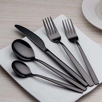 New Good Metal Black Plated Hot Sale <strong>Luxury</strong> <strong>Best</strong> <strong>Selling</strong> Stainless Steel <strong>Knife</strong> Fork Spoon <strong>Set</strong>