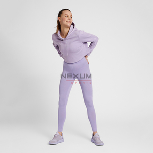 Premium Quality Wholesale 2025 Breathable Comfortable Best Design Customized Logo Printing Light <b>Weight</b> Women Crop Top Hoodies - Product Image 3