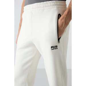 Pantalon de survêtement décontracté pour homme Carlo en molleton écru avec taille élastique - 84942 - Product Image 5