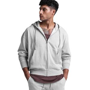 เสื้อฮู้ดดี้ผ้าฝรั่งเศสเทอร์รี่เนื้อหนัก 460 กรัม ผ้าฝ้าย 100% แบบวินเทจ แขนยาว มีซิป สไตล์สตรีทแวร์สำหรับผู้ชาย ฤดูหนาว จัดส่งแบบ DDP - Product Image 4