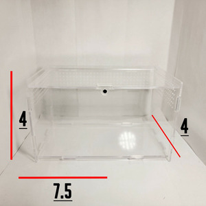 Terrario de Acrílico Pequeño para Reptiles, Recinto Transparente Ventilado para Arañas Saltarinas, Isopodos y <span class=keywords><strong>Tarántulas</strong></span>, Jaula Bioactiva para Mascotas - Product Image 4