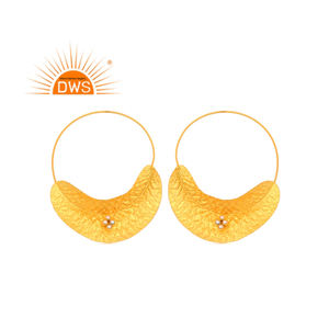 Meilleure vente en argent Sterling plaqué or 18 carats perle naturelle balancent boucle d'oreille Demi bijoux fins pour les femmes cadeau pour elle - Product Image 2