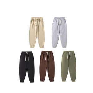Pantalon de survêtement en molleton français 340G 100% polyester, poids moyen, décontracté, respirant, écologique, uni, logo personnalisé, unisexe, automne - Product Image 3