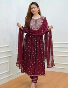 Ensemble Kurta Pantalon Dupatta en coton biologique écologique vintage hip-hop d'été pour femmes - Product Image 4