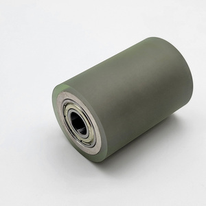 70A 80A 90A độ cứng Pu Polyurethane tráng ổ đĩa Con lăn Cáp thức ăn con lăn cao su Silicone ổ đĩa con lăn với hai vòng bi - Product Image 1