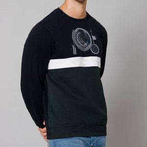 Pull à col rond lourd pour homme, en coton à l'intérieur, sweat-shirt à col rond, pull d'hiver imprimé pour homme - Product Image 6