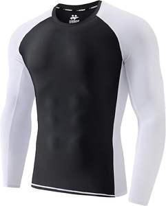 Men's Compression Gym Rash Guard <b>Long</b> <b>Sleeve</b> Fitness Sportswear <b>Thermal</b> Muscle Loss Surfing Suit Breathable Anti-UV Quick Front - Product Image 4