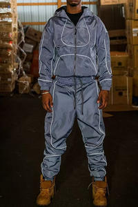 Conjunto de Ropa Deportiva de Nailon Reflectante y Cortavientos Personalizada para Hombre, Gabardina Cortavientos para Exteriores - Product Image 5