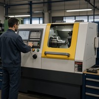 Tour CNC à broche unique de haute précision avec une précision de 0,001 mm, portée de 210 mm, garantie 1 an, capacité de 10 kg pour le tournage des métaux