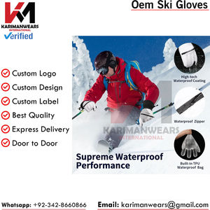 Gants d'hiver pour hommes et femmes, imperméables, coupe-vent, chauds, thermiques, pour le ski, compatibles avec les écrans tactiles à 5 doigts, pour la conduite et les entraînements - Product Image 4