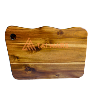 Planche à découper réversible en bois d'acacia personnalisée planche de service à charcuterie pour la cuisine - Product Image 5