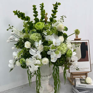 QDROYAL Nouvelle Série Verte Chemin de table en fleurs artificielles en soie pour mariage, arrangement de fond, centre de table, décoration, faible MOQ - Product Image 2