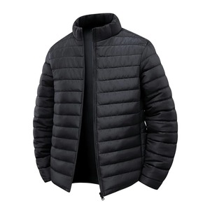 Nouveau style d'hiver, veste parka matelassée en toile décontractée pour homme, col montant, fermeture éclair, coupe-vent, respirante, OEM - Product Image 6